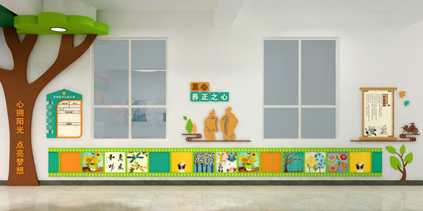 长兴县实验幼儿园走廊展示